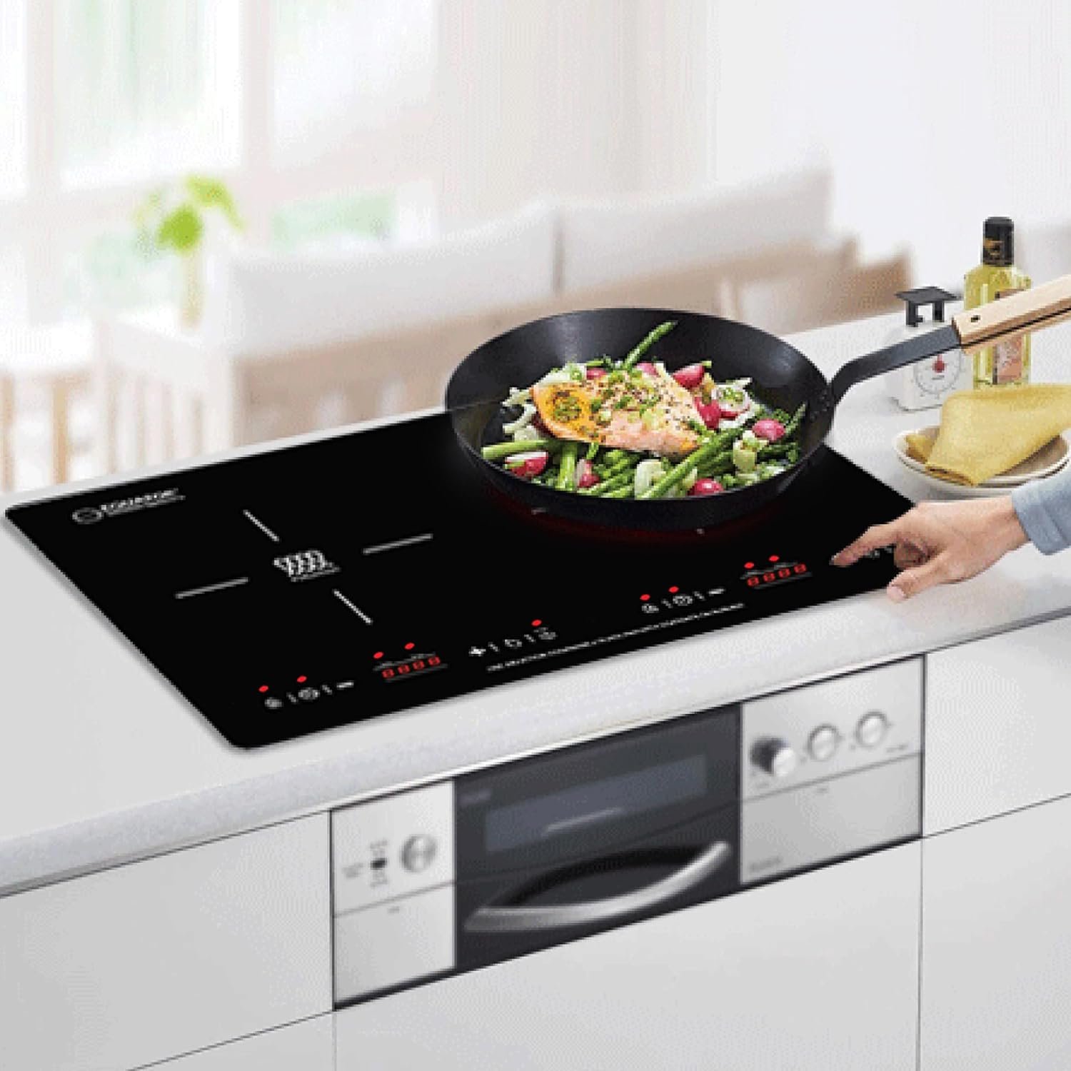 Pinnacle BIC202 Built-In Induction Cooktop – Dual 1800W Burners with Touch Controls, 20.5in Black Glass Surface - Image 5