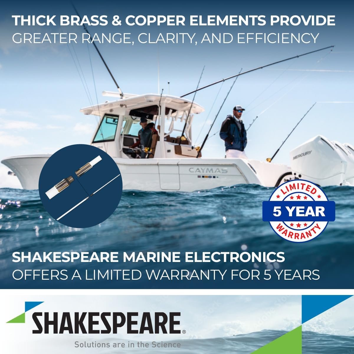 Shakespeare 5230 Galaxy VHF Antenna – 14 ft Two-Piece Fiberglass Marine Antenna with High-Performance VHF Design - Image 4