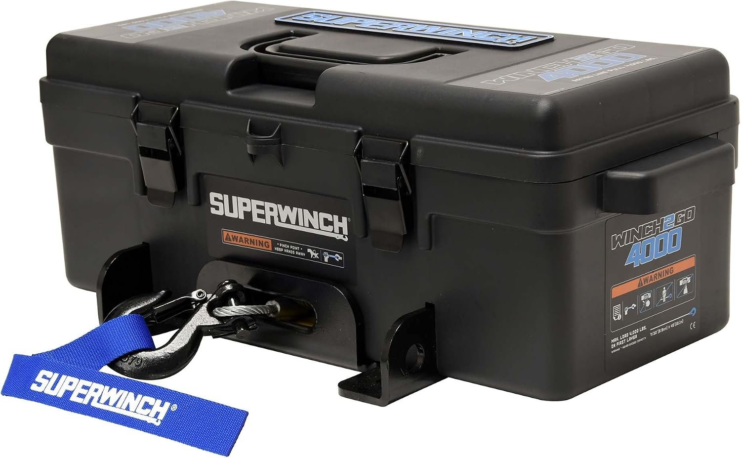 Superwinch 1140222 Winch2Go Portable Electric Winch Kit – 4,000 lb Pull Capacity, 12V Motor, 40 ft Steel Wire Rope - Image 2
