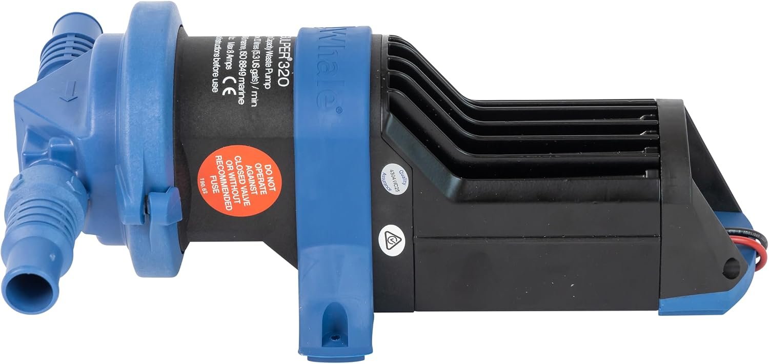Whale BP2052 Gulper 320 Waste Pump – 12V Self-Priming Marine Grey Water Pump with Maintenance-Free Operation - Image 2