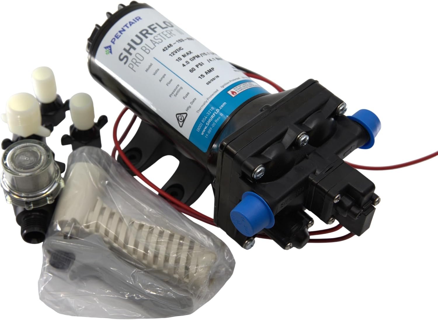 SHURFLO 4258 Series 12V DC Pump – 4.0 GPM Open Flow, 60 PSI Demand Pump with Sealless Motor Design - Image 8