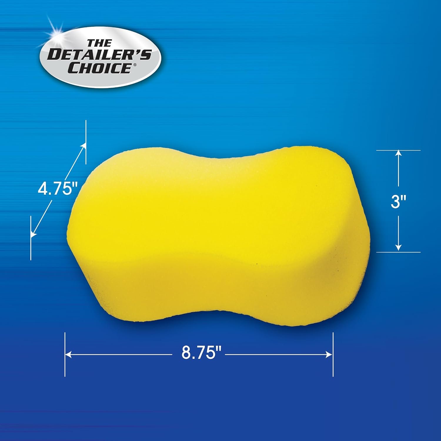 Carrand 40102 Giant Bone Car Wash Sponge – 8.75 x 4.75 x 3in Extra-Absorbent Yellow Foam Cleaning Sponge - Image 2