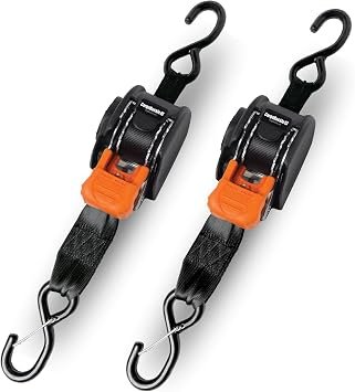 IMMI CargoBuckle F111640 Retractable Tie-Down – 1in Self-Storing Cargo Securement Strap System
