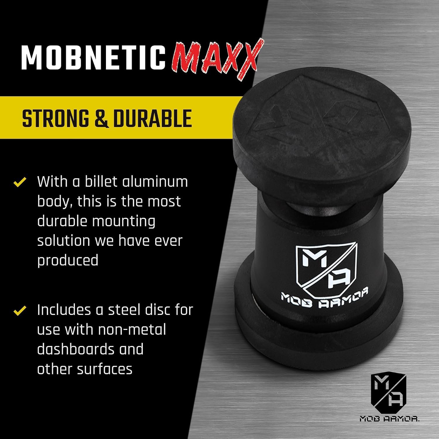 Mob Armor MOBNMXPNK MobNetic Maxx Magnetic Phone Mount – Pink Billet Aluminum Body with 90lb Pull Force & 360° Rotation - Image 2