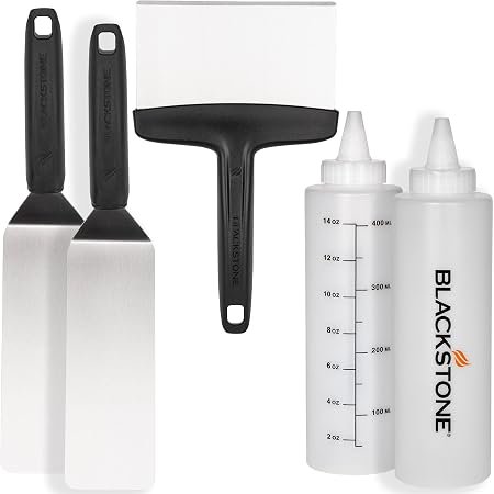 North Atlantic Imports 5230 Griddle Essential 5-Piece Toolkit – Professional Griddle Tools for Cooking and Food Handling