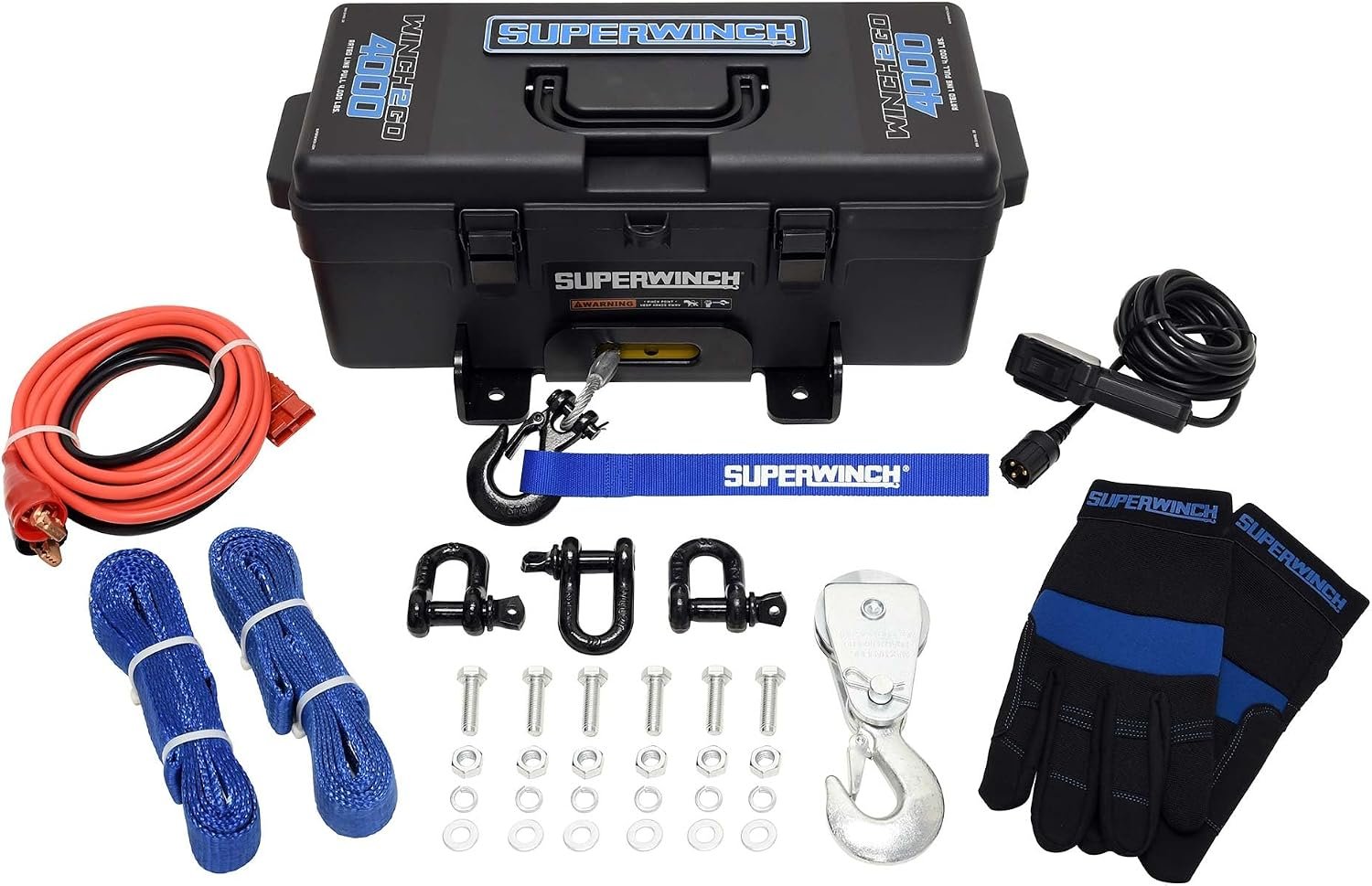 Superwinch 1140222 Winch2Go Portable Electric Winch Kit – 4,000 lb Pull Capacity, 12V Motor, 40 ft Steel Wire Rope - Image 5