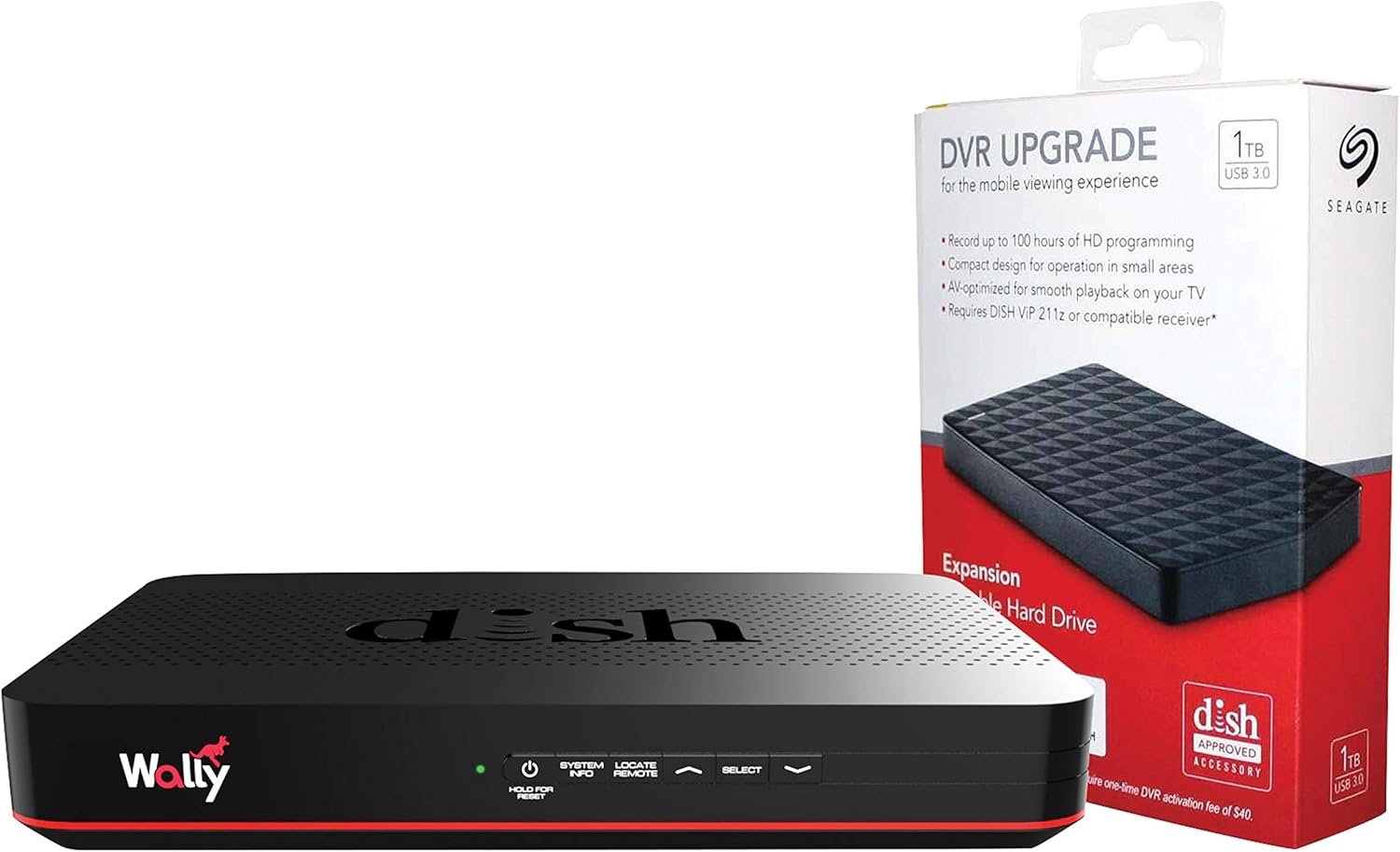 Pace WALLYDVRBU DISH Wally HD DVR Bundle – HD Satellite Receiver, DVR Capability, Compact RV Entertainment System