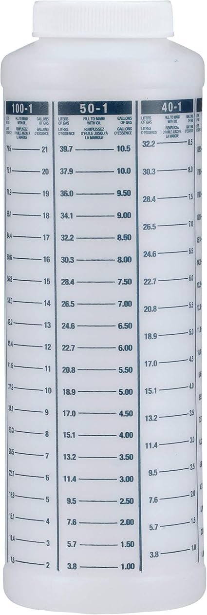 Attwood 118731 Fuel and Oil Mixing Bottle – Ratio Measurement Container – Two-Stroke Fuel Mixing Tool