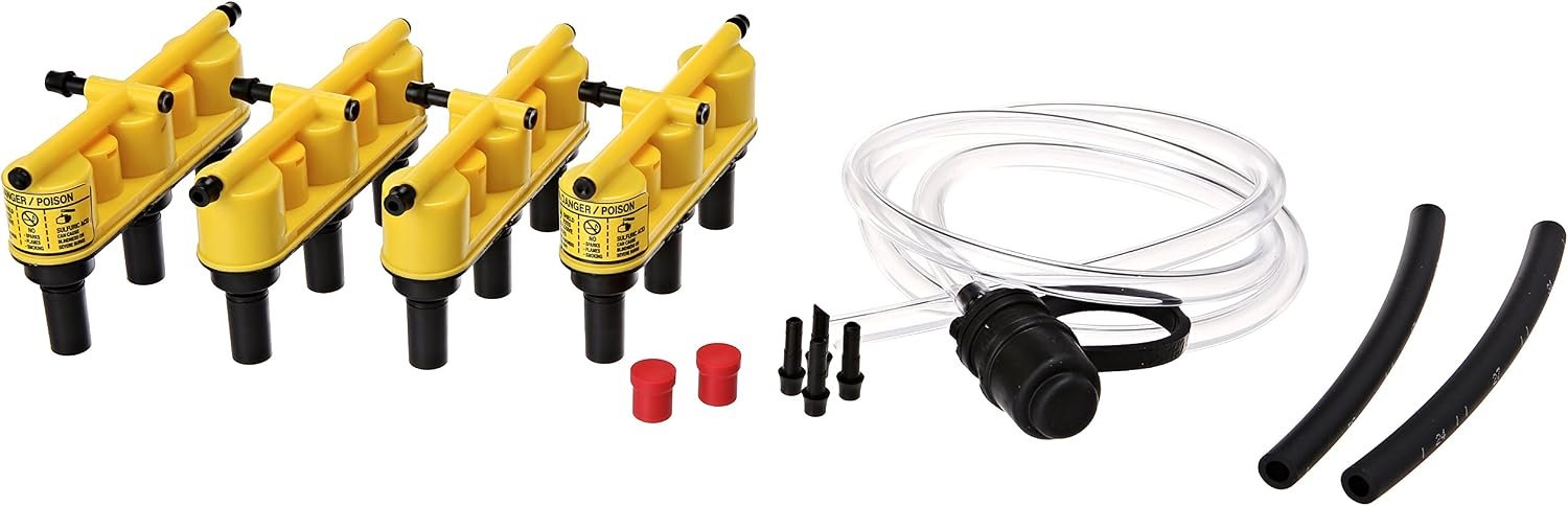 Flow-Rite MP2000 Qwik-Fill 2 Battery Kit – Single-Point Battery Watering System with Automatic Fill Valves