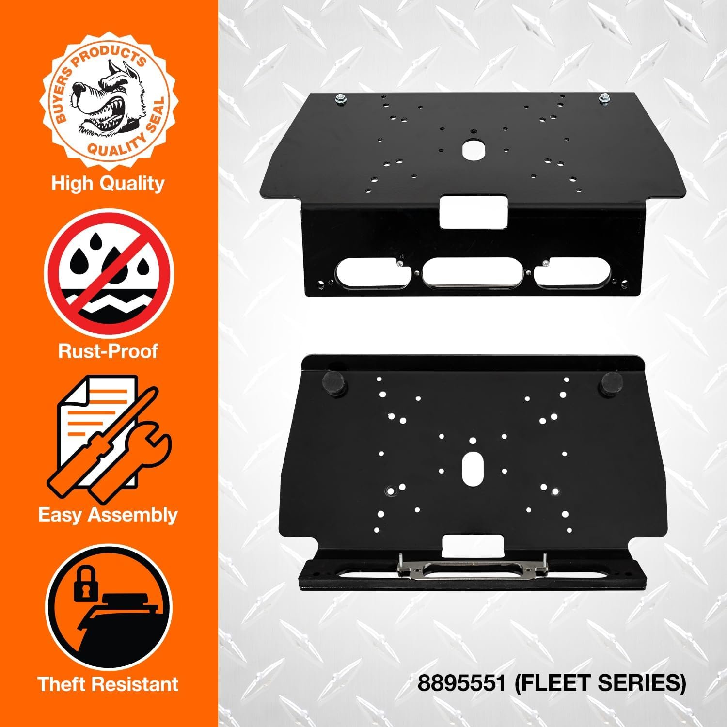 Buyers Products 8895551 Fleet Series Drill-Free Light Bar Cab Mount – Ford F-150 2015+, 22in Platform, 30 lb Capacity - Image 4