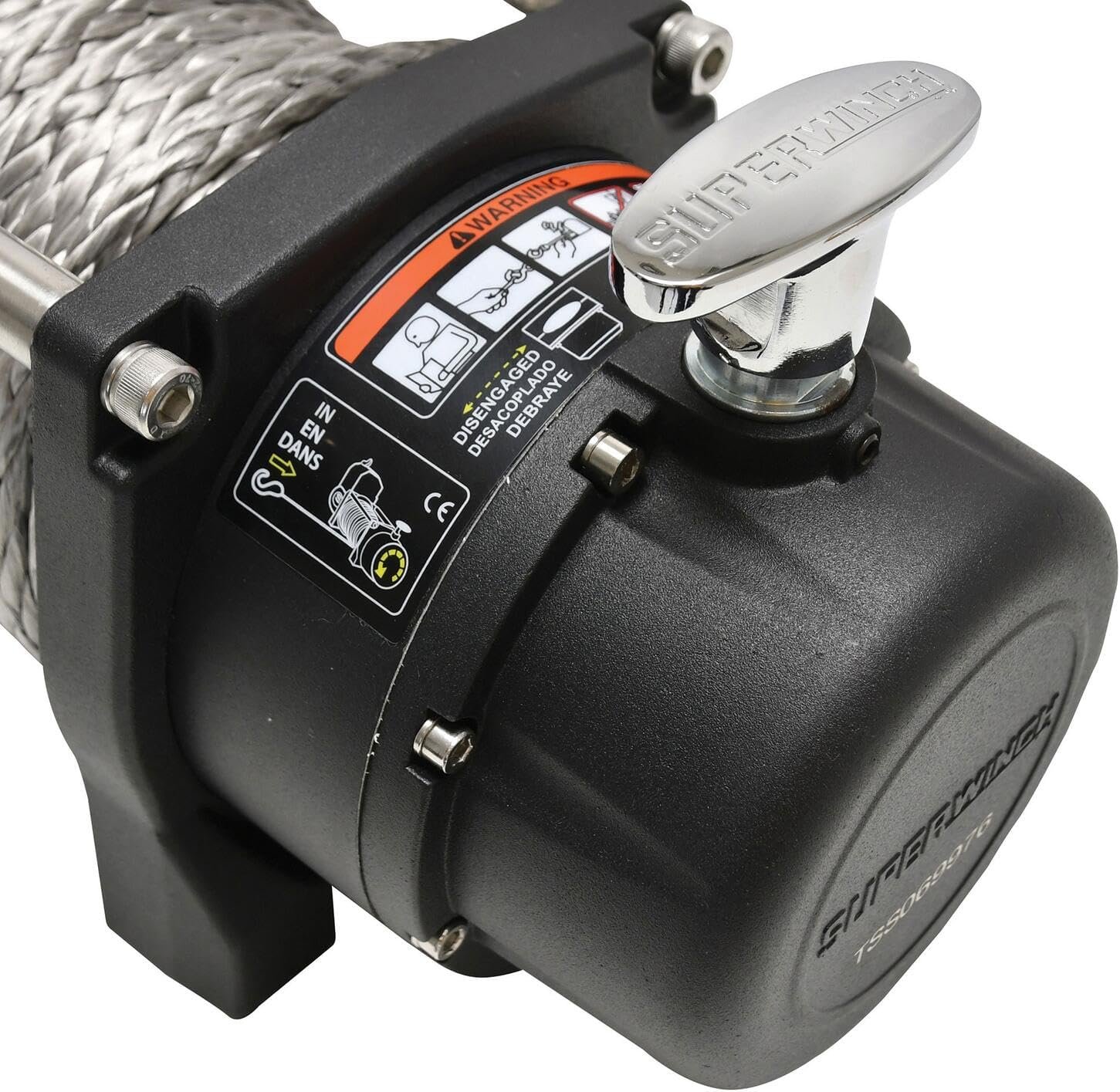 Superwinch 1595201 Tiger Shark 9500SR Winch – 9500 lb Capacity, 3/8 in x 80 ft Synthetic Rope, 5.2 HP Motor - Image 8