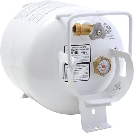 Flame King YSN201HZL 20 lb Horizontal Propane Tank – DOT Approved Steel LP Cylinder with OPD Valve