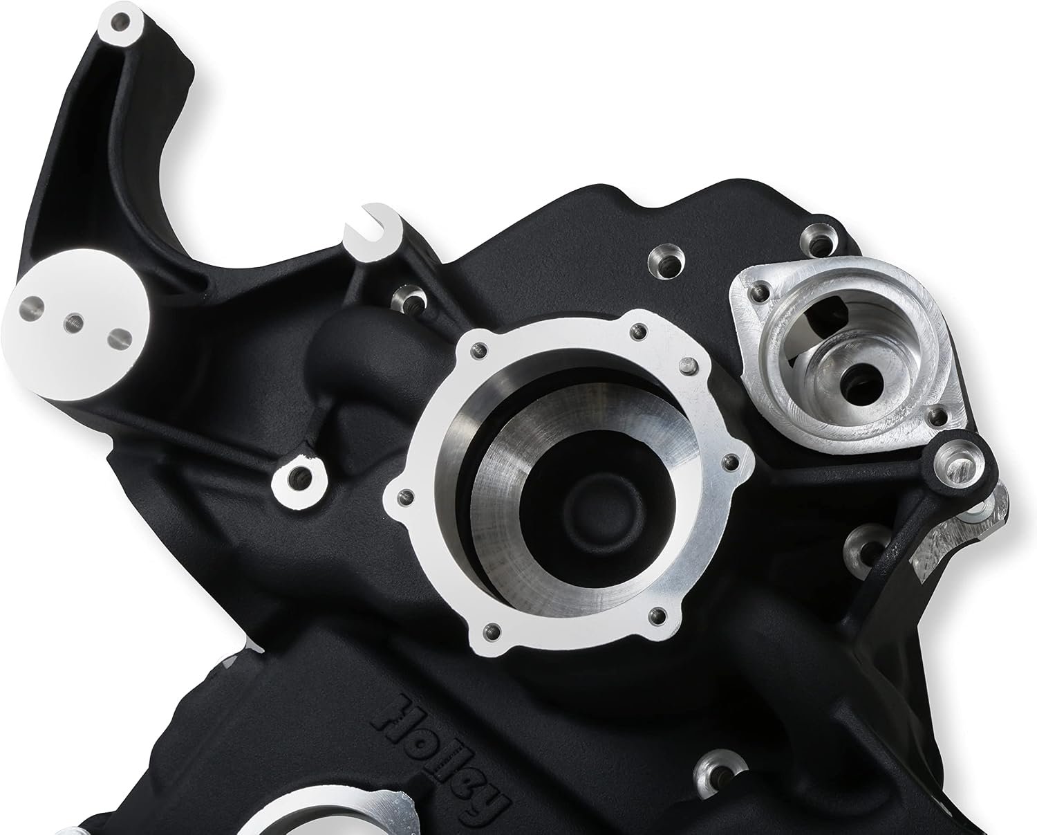 Holley 202-91BK Mid-Mount Accessory Drive System – Black Finish – Gen III HEMI VVT Engine Accessory Kit - Image 3