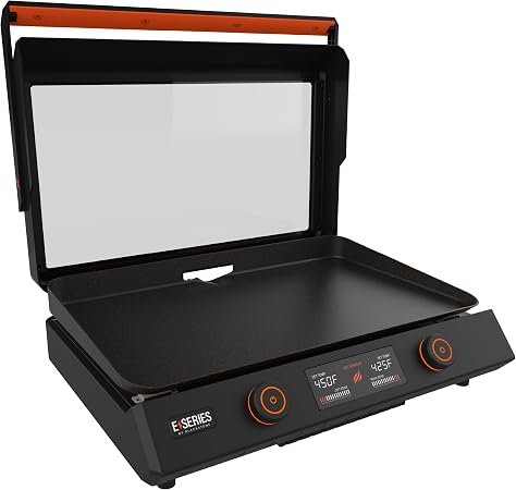 Blackstone 8001 E-Series Electric Tabletop Griddle – 22 in Dual-Zone Cooking Surface with LCD Controls