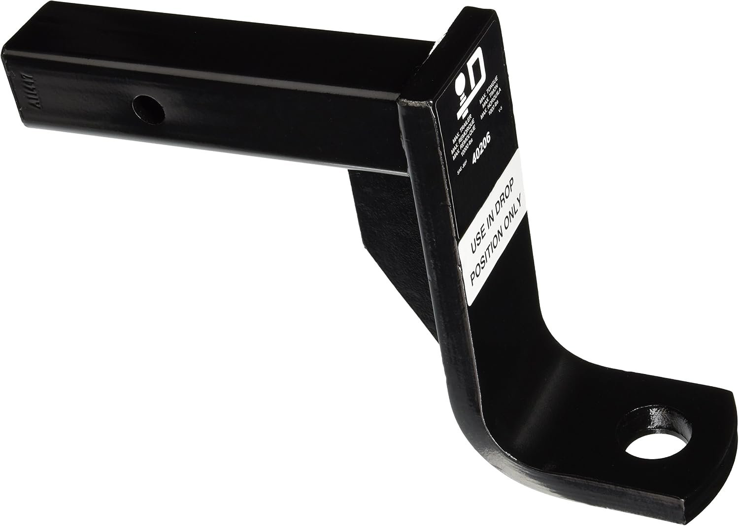 Draw-Tite 40206 Hollow Shank Ball Mount – 2in Drop, 3/4in Rise, 7500 lb GTW Capacity, Steel Construction for 2in Receivers