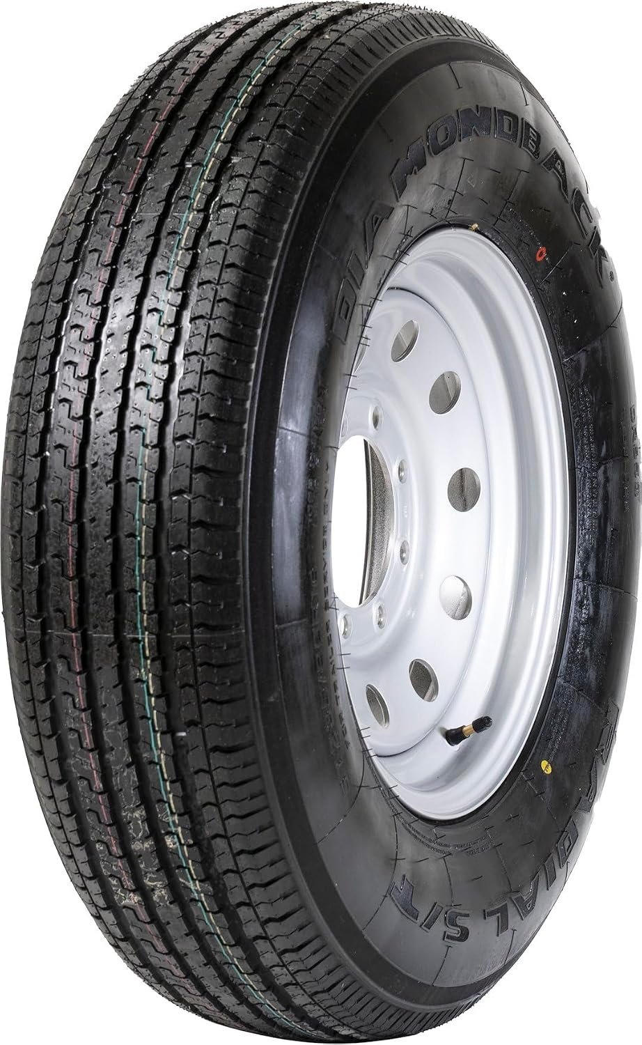 TASKMASTER Diamondback ST235/80R16 Load Range E Tire on 16in Silver Modular Wheel – 10 Ply Trailer Tire Assembly - Image 4