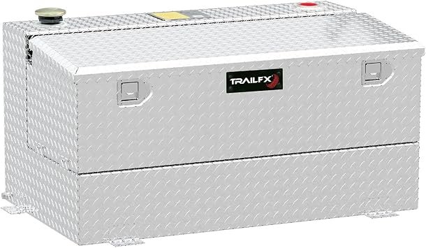 TrailFX 210751 Combo Transfer Tank – 75 Gallon Aluminum Fuel and Storage Tank – Diamond Plate Truck Bed Design