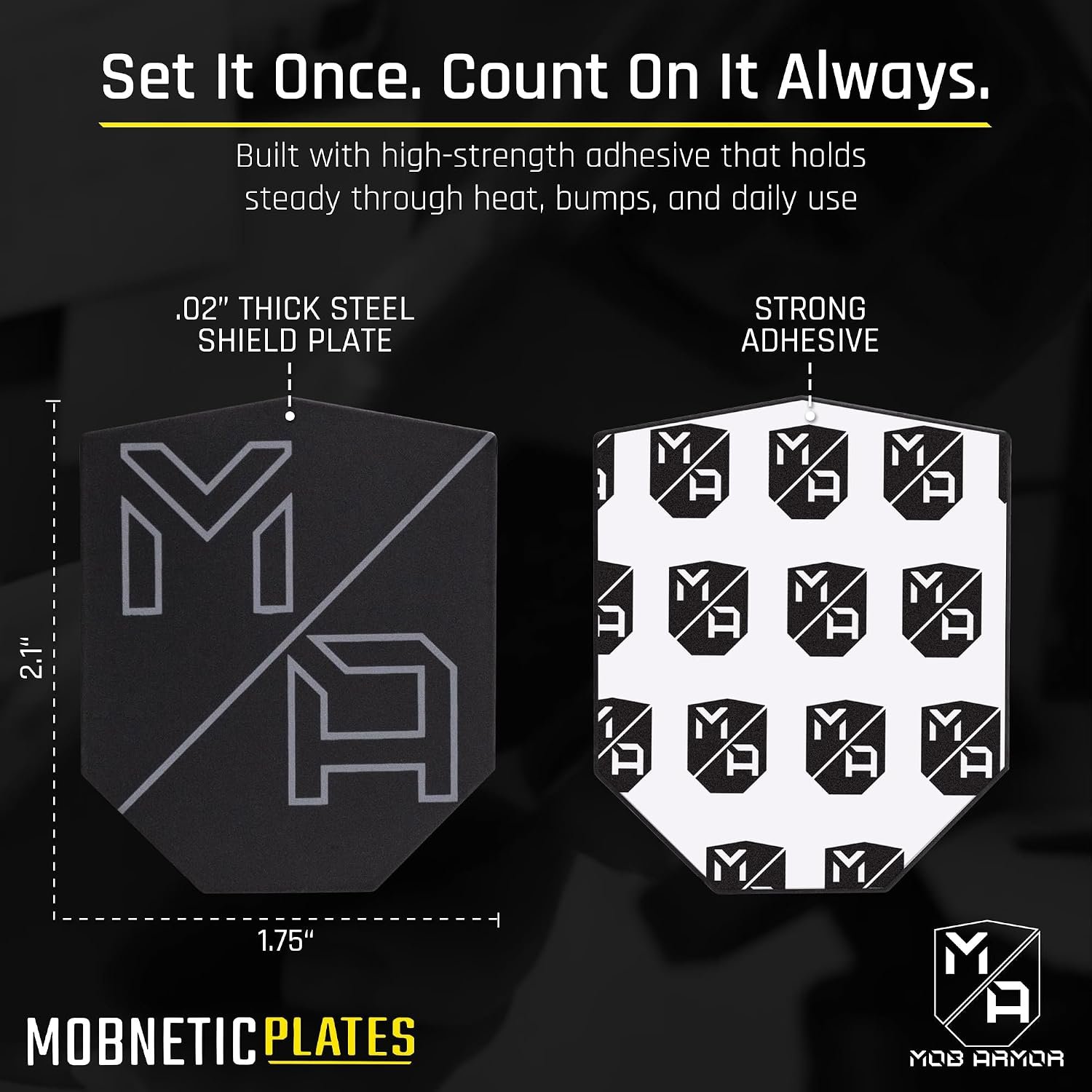 Mob Armor MobNetic Plates 2-Pack MOBNPLACC – Replacement Magnetic Mount Plates for Smartphones and Devices - Image 4