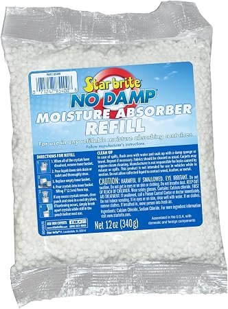 Star brite 85400 No Damp Dehumidifier Refill – 12 oz Moisture Absorbing Crystals for No Damp Containers and Storage Areas