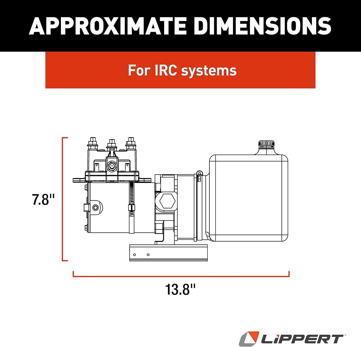 Lippert 141111 Hydraulic Power Unit – RV Slide-Out Pump Assembly with 2 qt Reservoir, Trombetta Solenoid and Horizontal Mount - Image 2