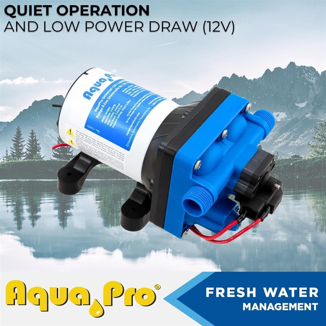 Aqua Pro 21847 12V Multi-Fixture Water Pump – 3.0 GPM Self-Priming Pump with Adjustable 45-65 PSI Switch - Image 7