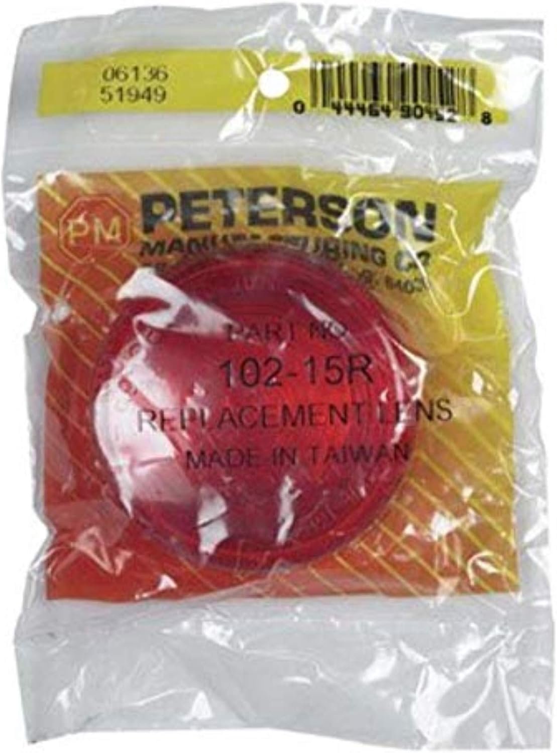 Peterson 10215R Red Replacement Lens – Acrylic Lens for Compatible Peterson Marker and Clearance Lights
