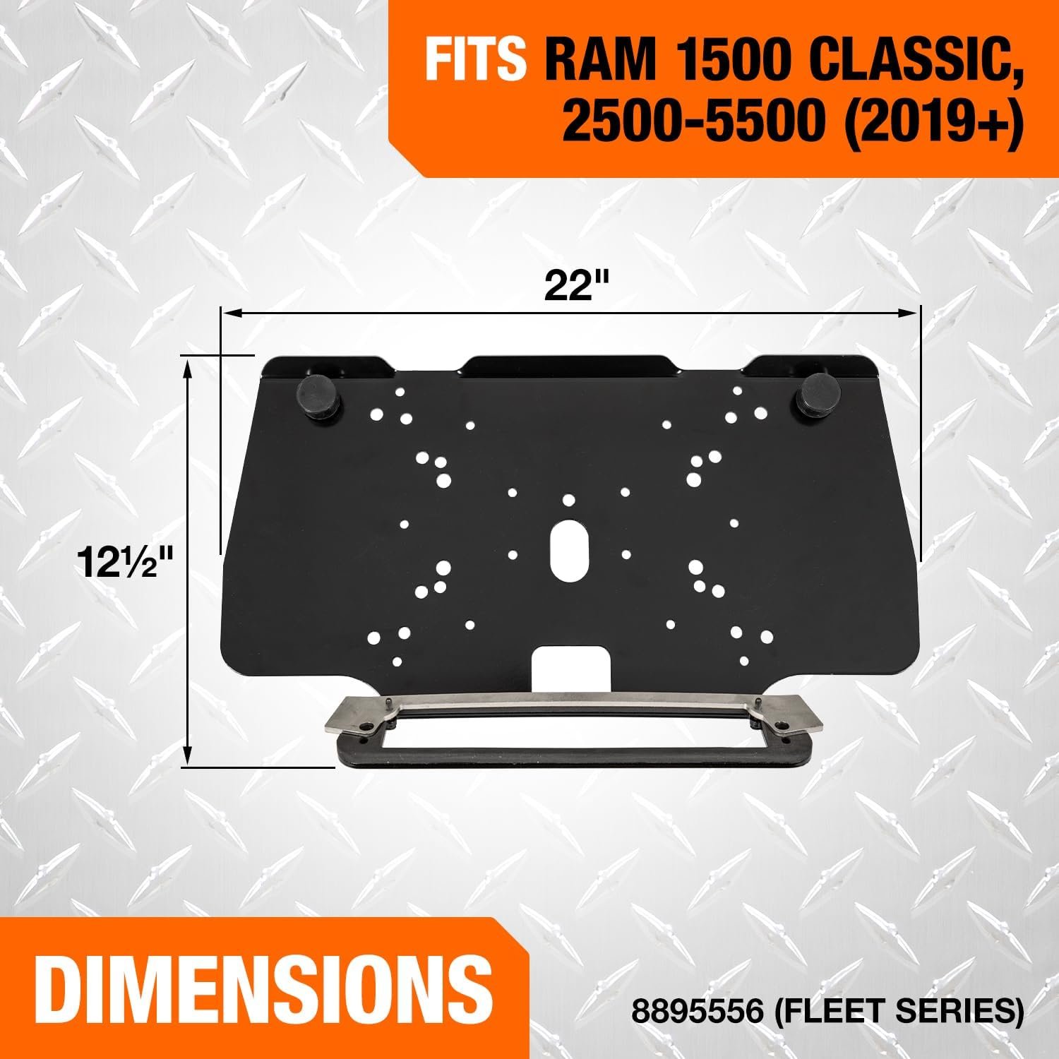 Buyers Products 8895556 Fleet Series Drill-Free Cab Mount – RAM 1500 Classic & 2500-5500, 22in Platform, 30 lb Capacity - Image 4
