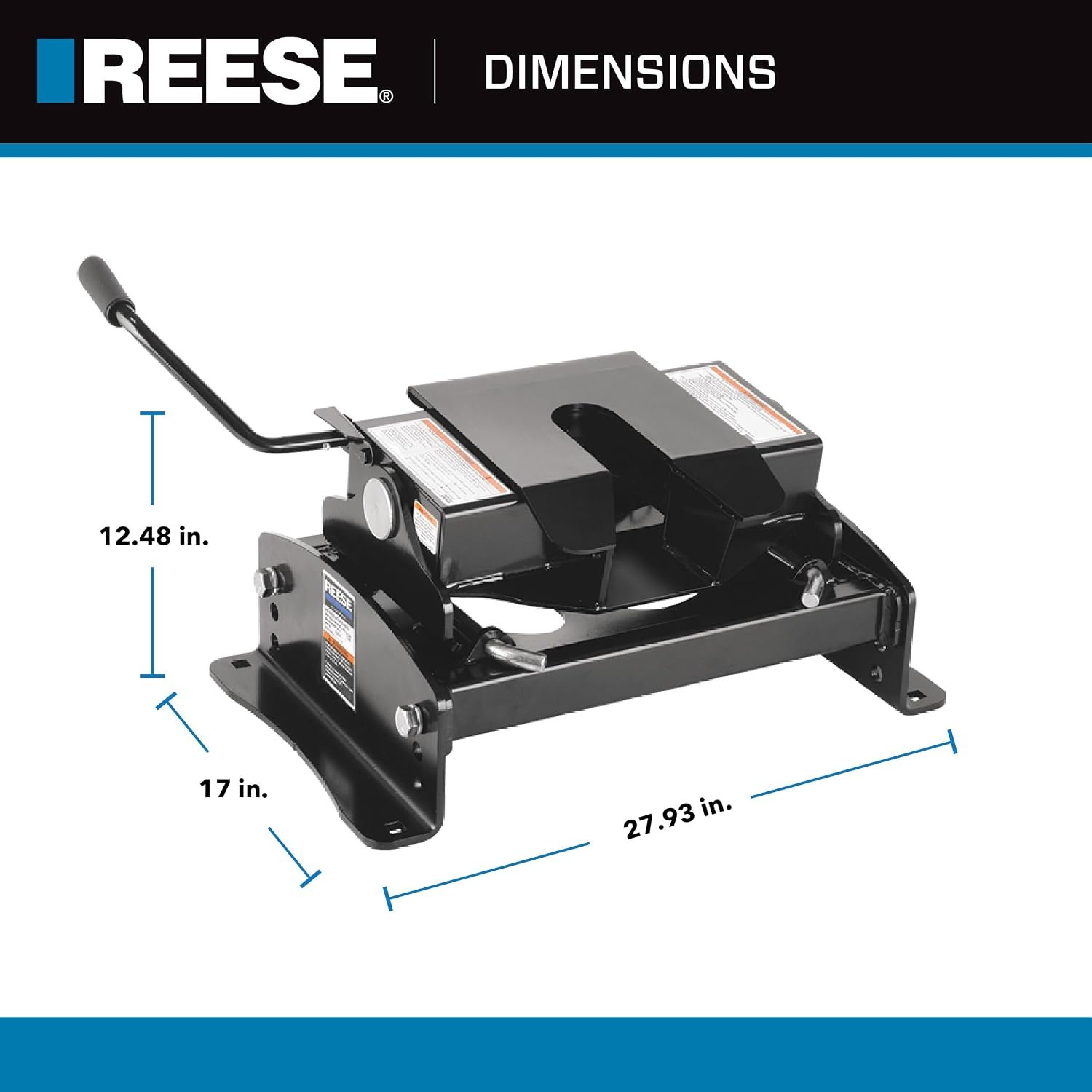 Reese 30054 Fifth Wheel Hitch – 30000 lb Capacity Dual Jaw System with 7500 lb Pin Weight Rating - Image 2