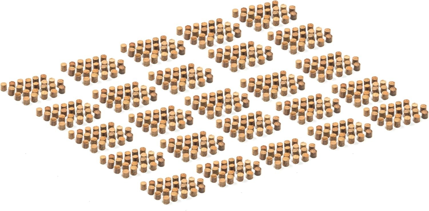 Whitecap 60151500 Teak Plugs – 3/8in Wooden Plugs for Marine Woodworking and Fastener Concealment, 500-Pack
