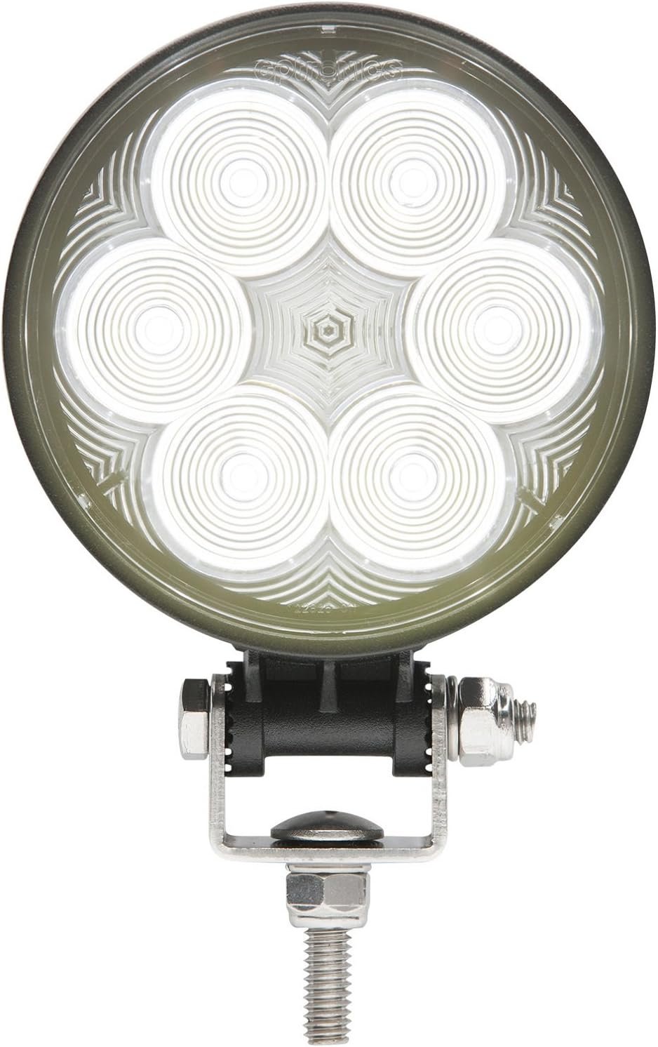 Optronics TLL144FSL Round LED Trailer Light – 4in Flush-Mount Stop Turn Tail Light with 6 Diodes and Red Lens