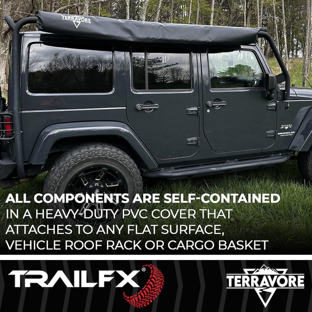 TFX Overland AWN003 Vehicle Awning – 98in x 98in Overland Side Awning with Integrated Aluminum Frame and Travel Cover - Image 6