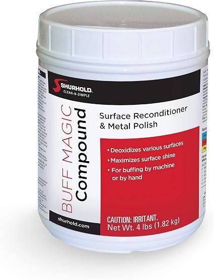 Shurhold YBP0121 Buff Magic Compound – 4 lb Pink Oxidation Remover and Surface Restorer for Marine Gelcoat and Fiberglass