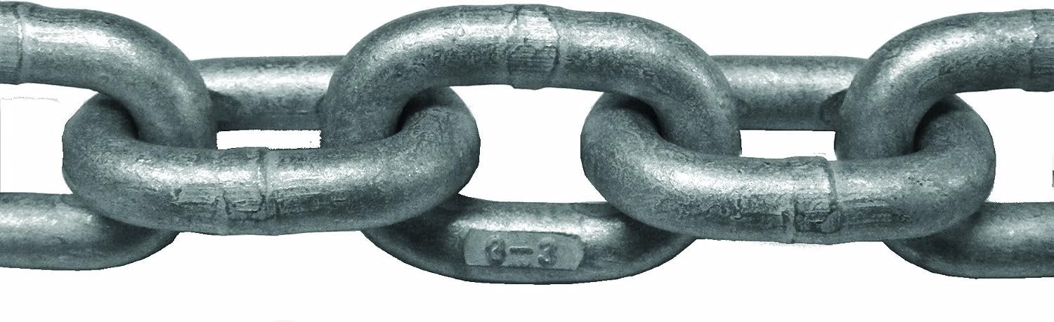 CMP Group 10312738 G30 ISO Hot-Dip Galvanized Chain – 1/4-Inch x 141-Foot Anchor and Mooring Chain