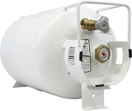 Flame King YSN301HZL 30 lb Horizontal Propane Cylinder – DOT-Approved Steel LP Tank with Horizontal Mount Design