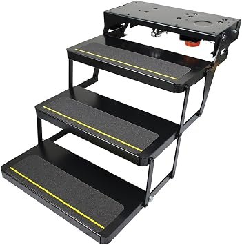 Lippert 369552 Kwikee 25 Series Electric RV Step – Automatic Entry Step Assembly for Motorhomes and RVs