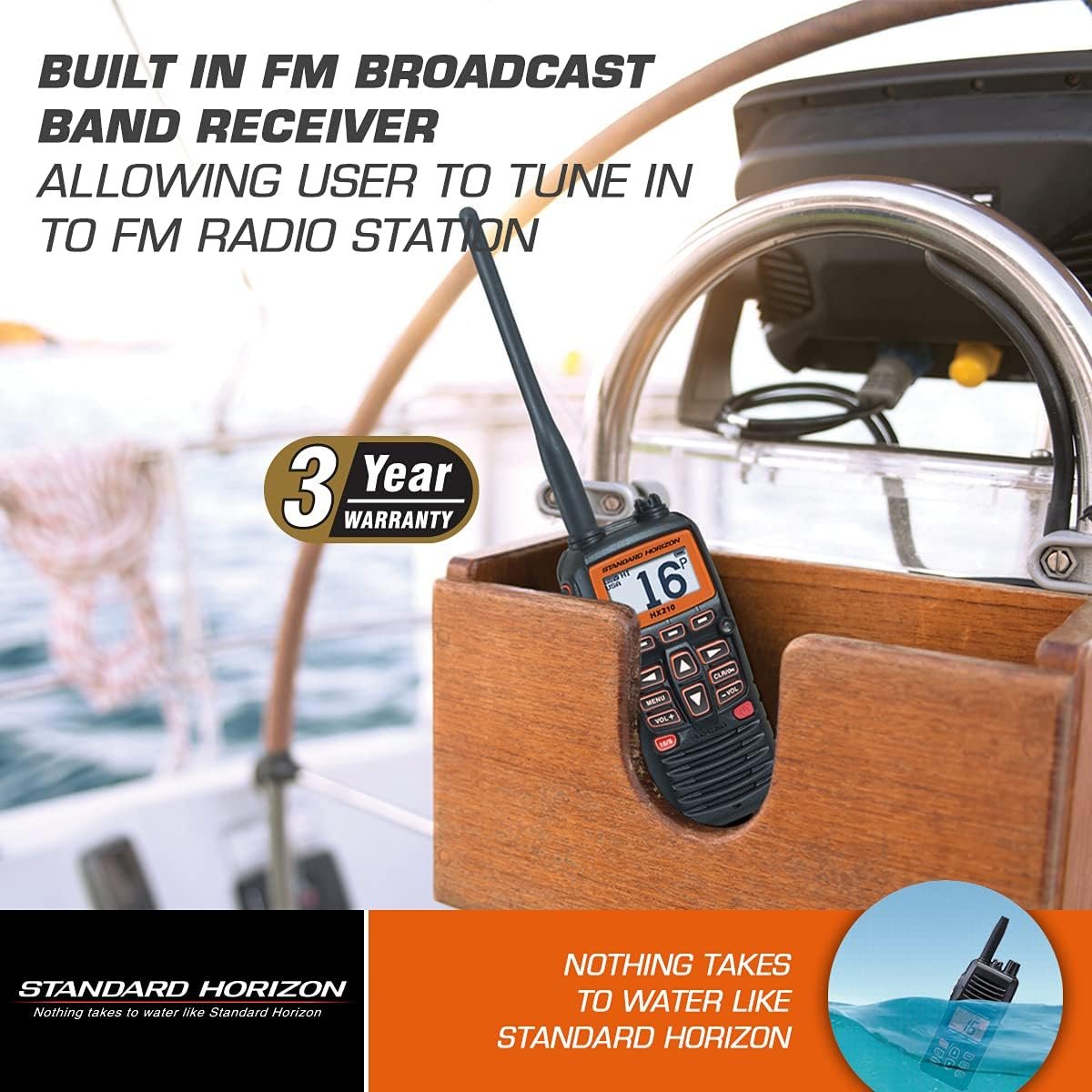 Standard Horizon HX210 Floating Handheld VHF Radio – 6W Marine Transceiver with IPX7 Waterproof Protection and Optional Speaker Mic Support - Image 4