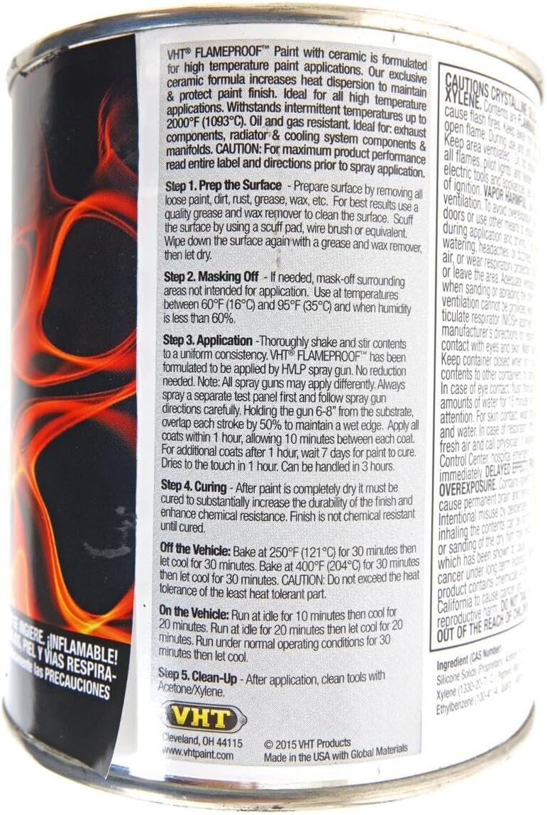 VHT SPB102 Satin Black Paint Quart – Automotive and Industrial Enamel Coating with Low-Gloss Protective Finish - Image 2