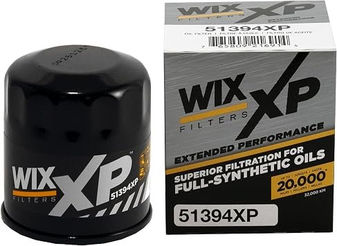 WIX 51394XP XP Oil Filter – Premium Synthetic Media Oil Filter with Extended Drain Interval Performance and Spin-On Design