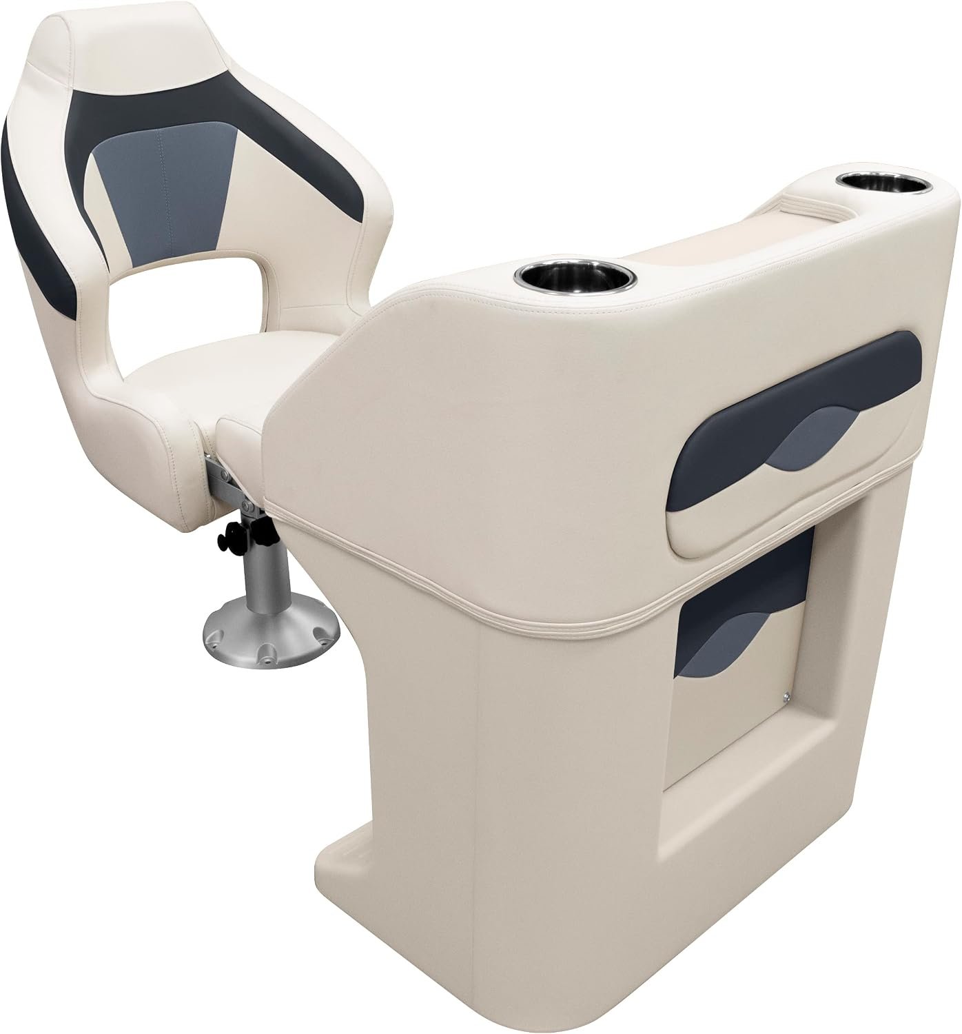 Wise Seating BM1158986 Premier Pontoon Steering Console – Marine Helm Station with Integrated Storage and Beige Finish - Image 6