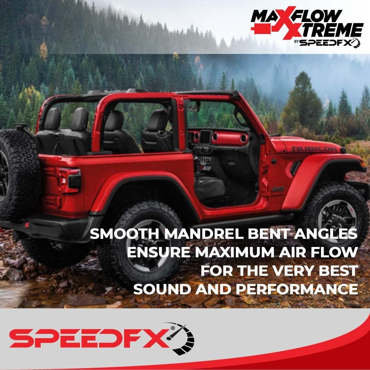 SpeedFX 50600 Axle-Back Exhaust System – Stainless Performance Exhaust for Jeep Wrangler JK Models - Image 4