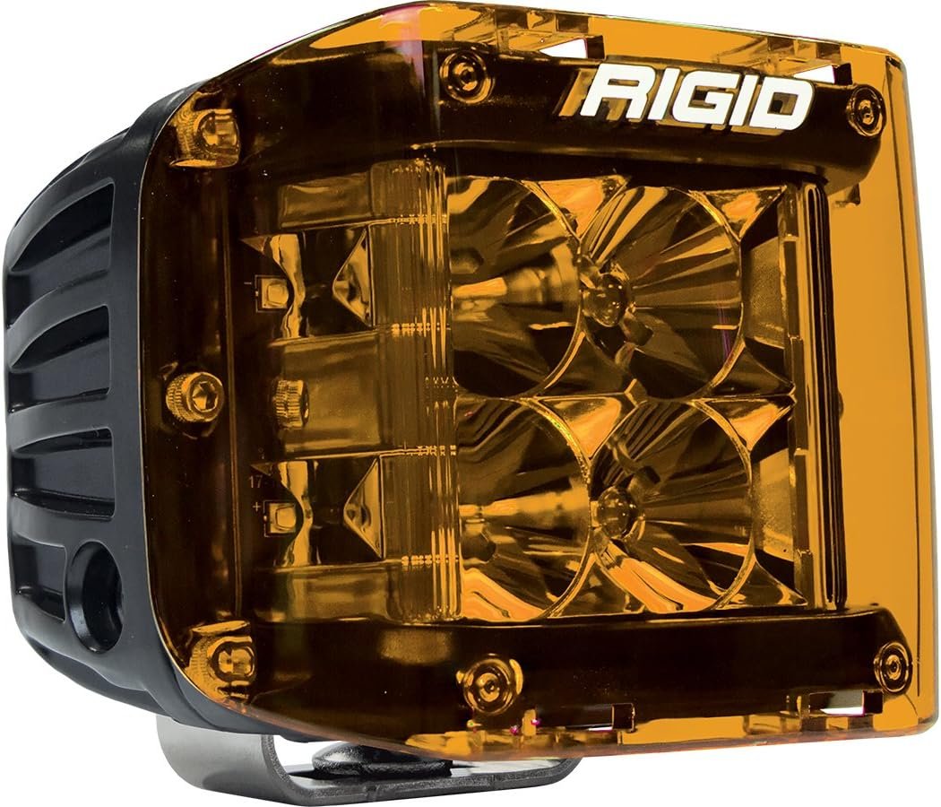 RIGID Industries 32183 D-SS Series Amber Cover – Snap-On Polycarbonate Lens Protection for D-SS LED Lights