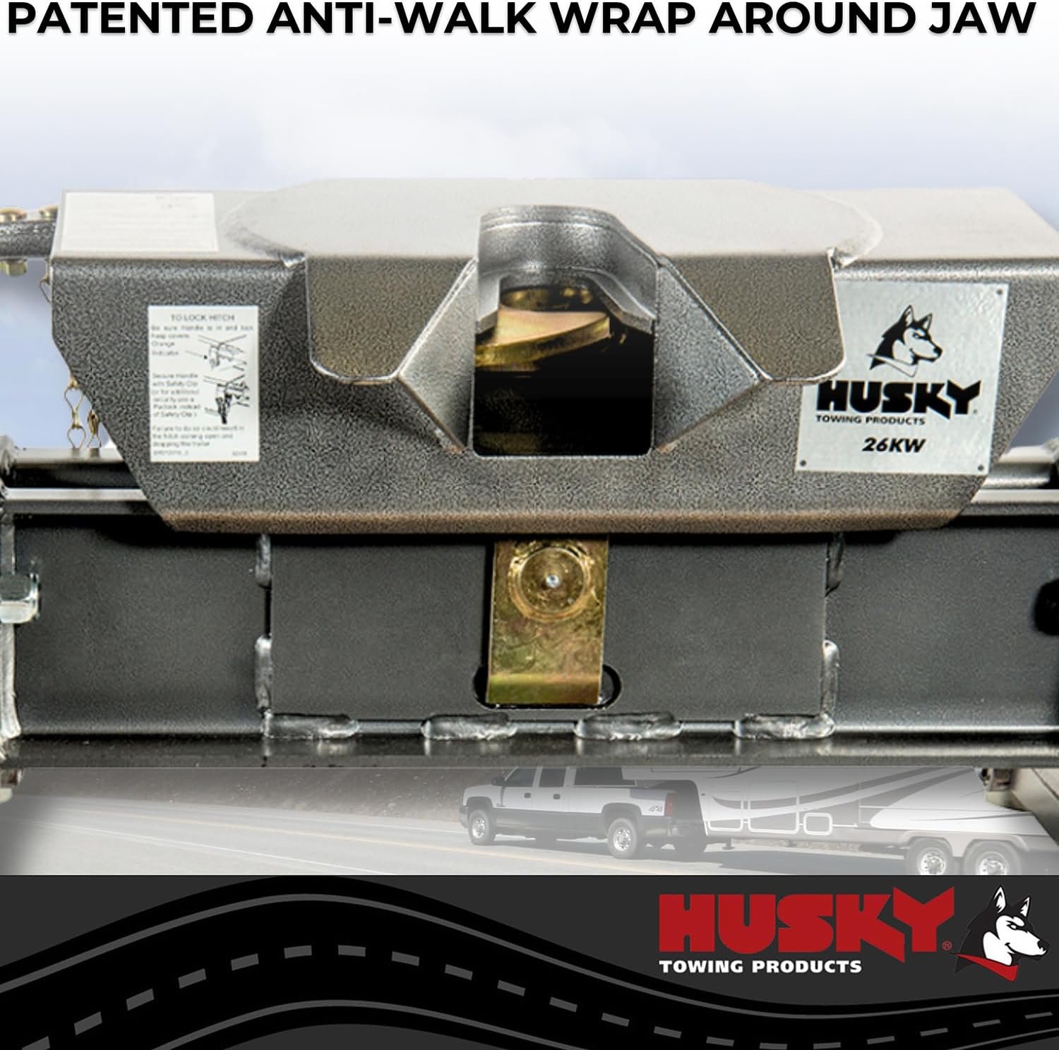 Husky Towing 33153K OEM GM 26K Fifth Wheel Hitch Kit – 26000 lb GTW Capacity, Factory Prep Package Compatible