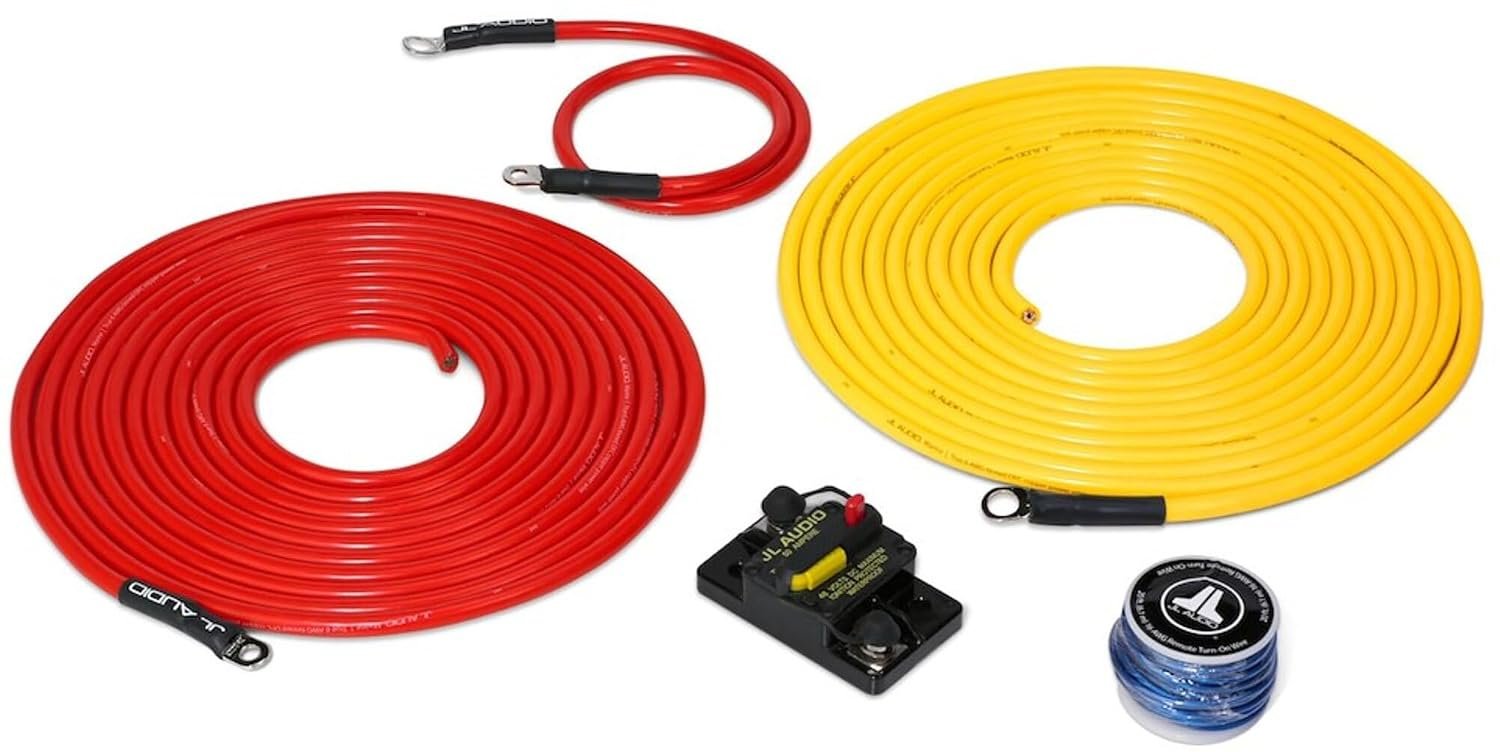 JL Audio XMD-PCS50A-1-L20 Marine Power Cable – 1 AWG Tinned OFC Copper, 20 ft Length with White Jacket