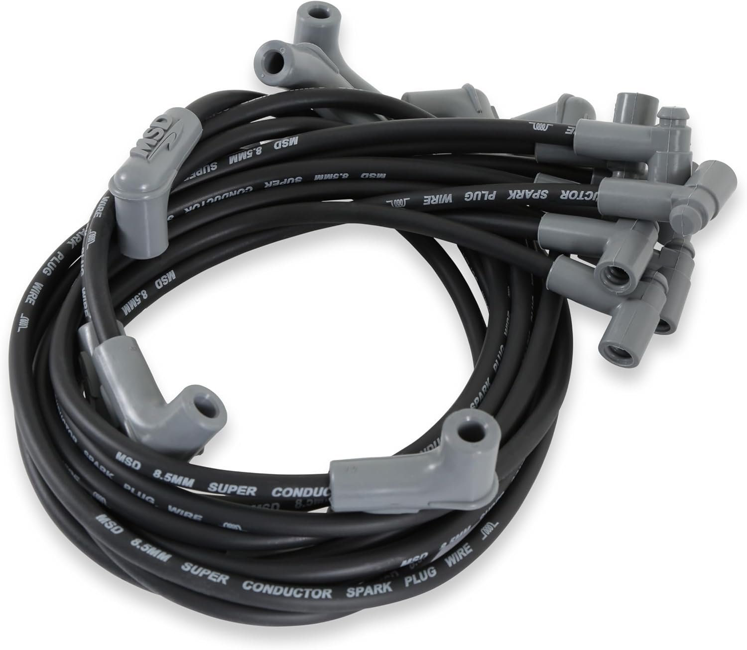 MSD 35593 Super Conductor Spark Plug Wire Set – Black Chevrolet V8 with HEI Distributor Compatibility