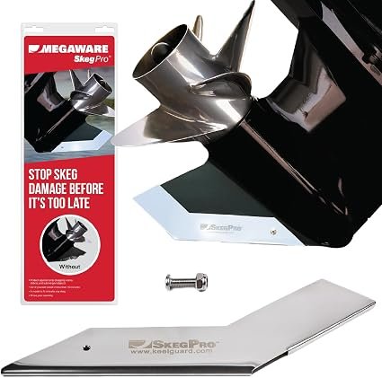 Megaware SkegPro 2656 Skeg Guard – Stainless Steel Lower Unit Protector for Outboard and Sterndrive Applications
