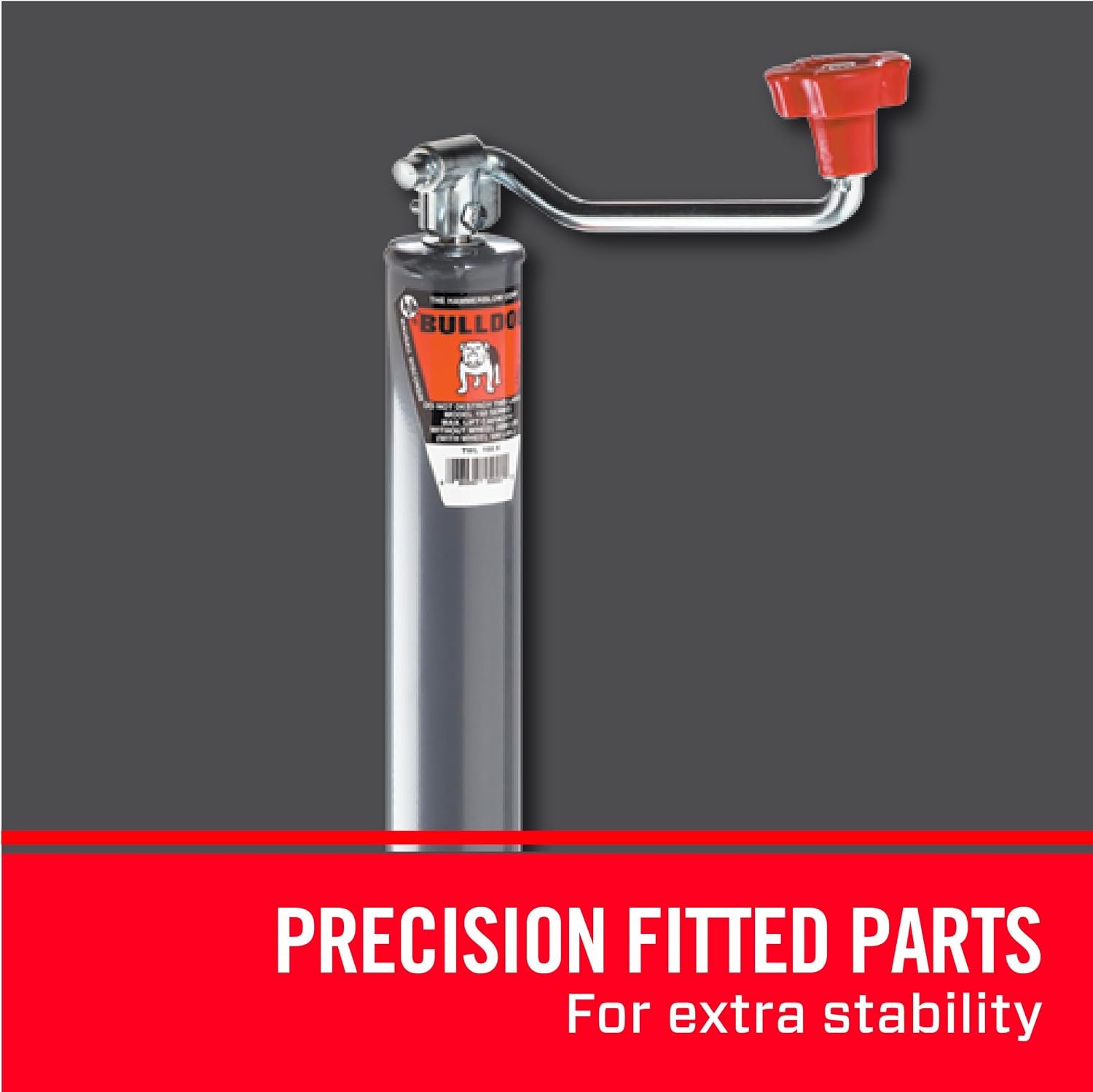 Bulldog 155100 A-Frame Trailer Jack – 2,000 lb Lift Capacity, 15 in Travel, Topwind Handle, Disc Foot Included - Image 3