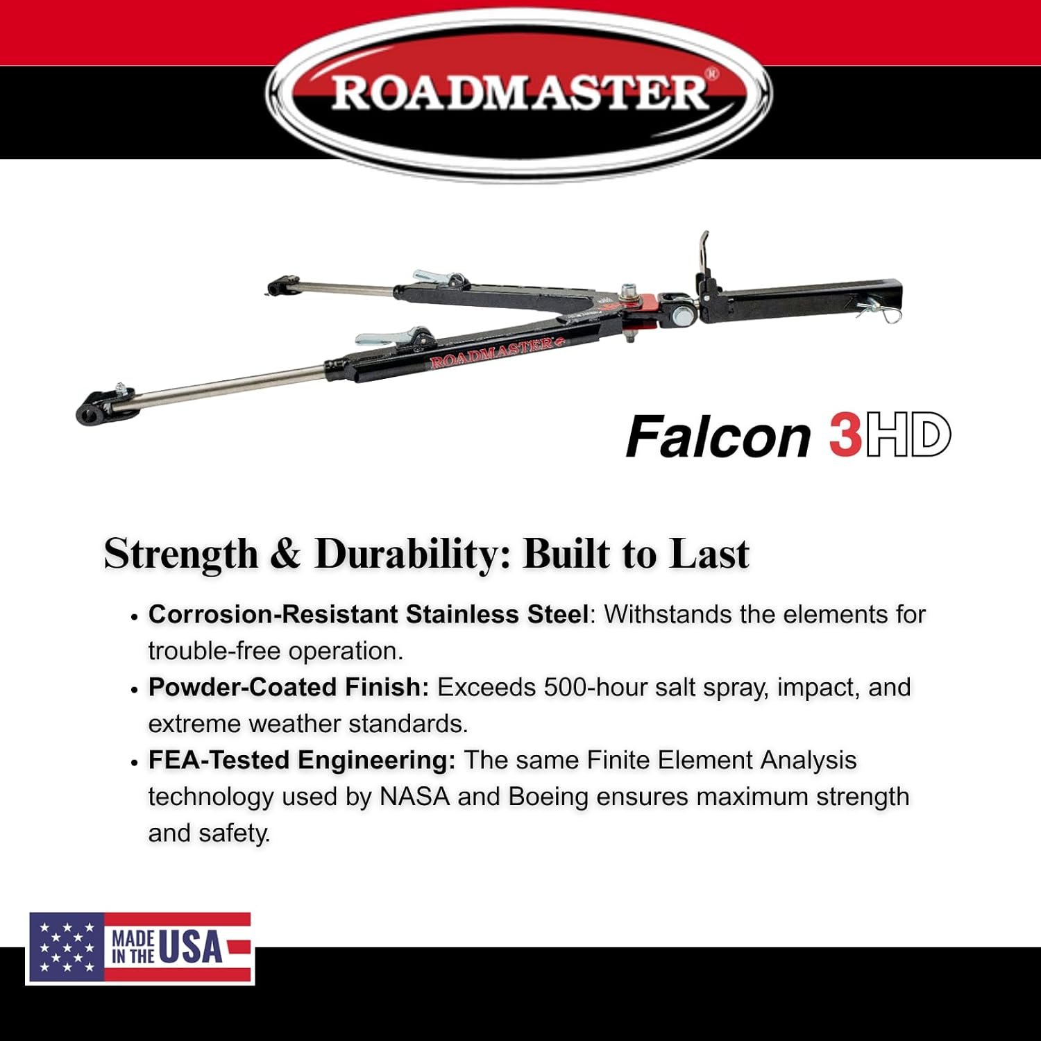 Roadmaster 622 Falcon 3HD Tow Bar – 10000 lb Capacity, 2in Receiver Mount with Stainless Telescoping Arms - Image 5