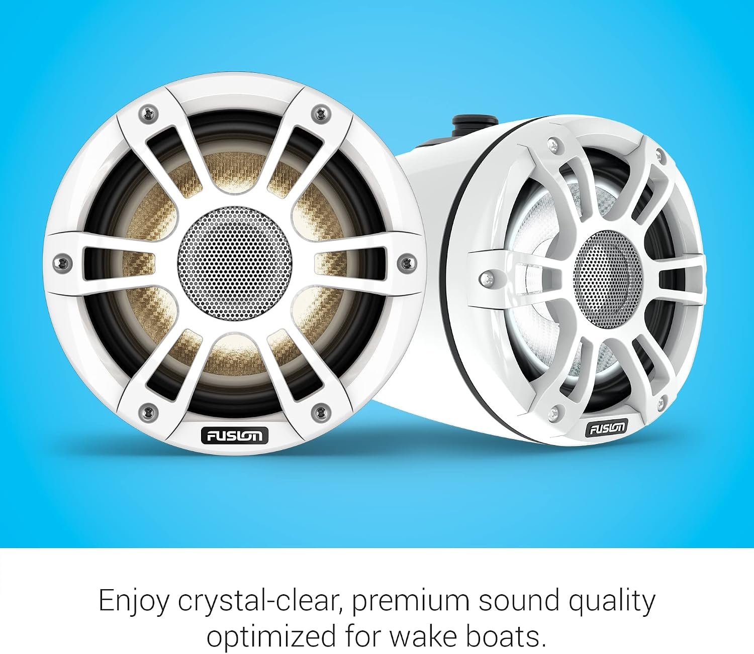 Fusion Signature Series 3i Marine Speaker – Sports Chrome Grille with CRGBW Lighting and Marine-Rated Construction - Image 3