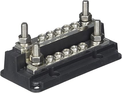 BEP 777Z10W200 Pro Installer Z Bus Bar – 10 Way 200A Marine Power Distribution with Tinned Copper Conductors