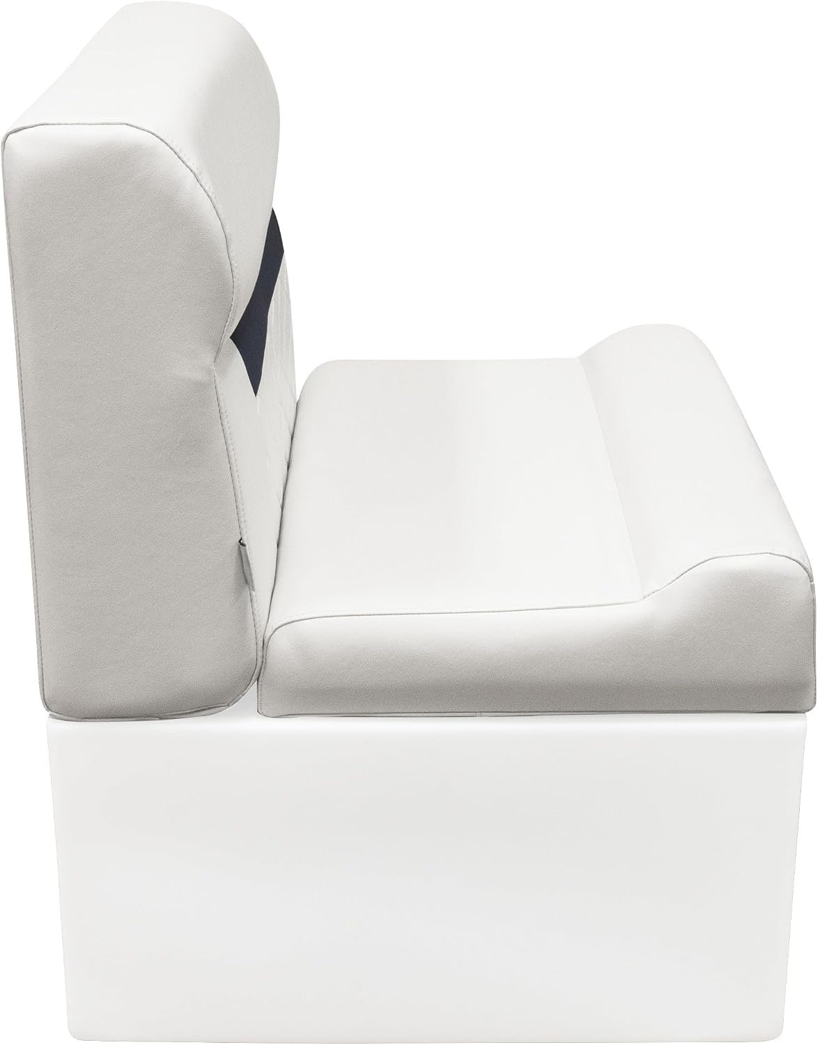 Wise DLX95-1904 DLX Pontoon Bench Seat Cushion Set – 28in Length – White & Mariner Blue Marine Vinyl - Image 3
